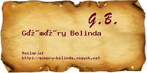 Gömöry Belinda névjegykártya